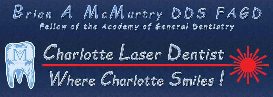 charlotte laser dentist banner logo